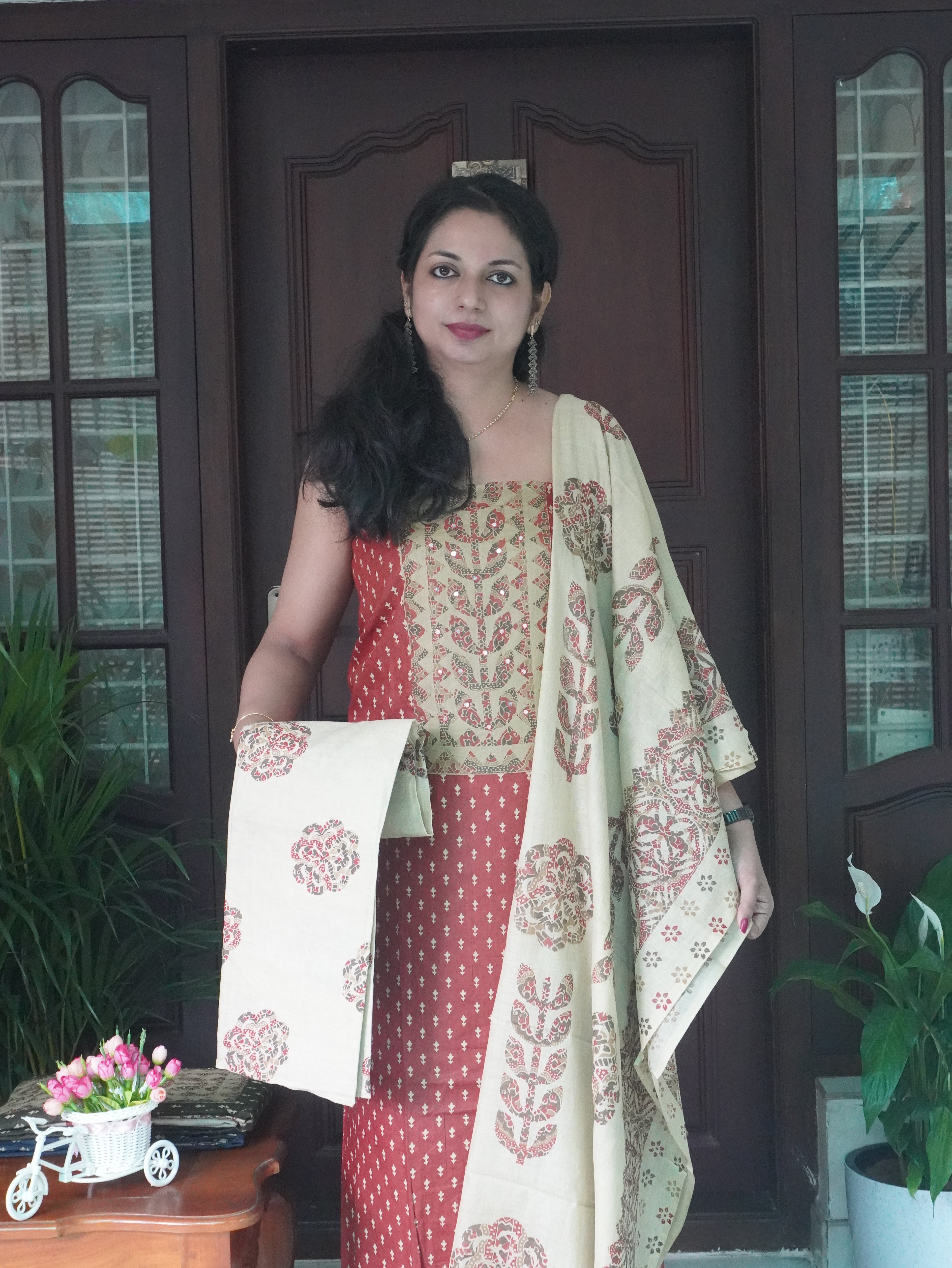 Cotton Unstitched Salwar Set- 0017