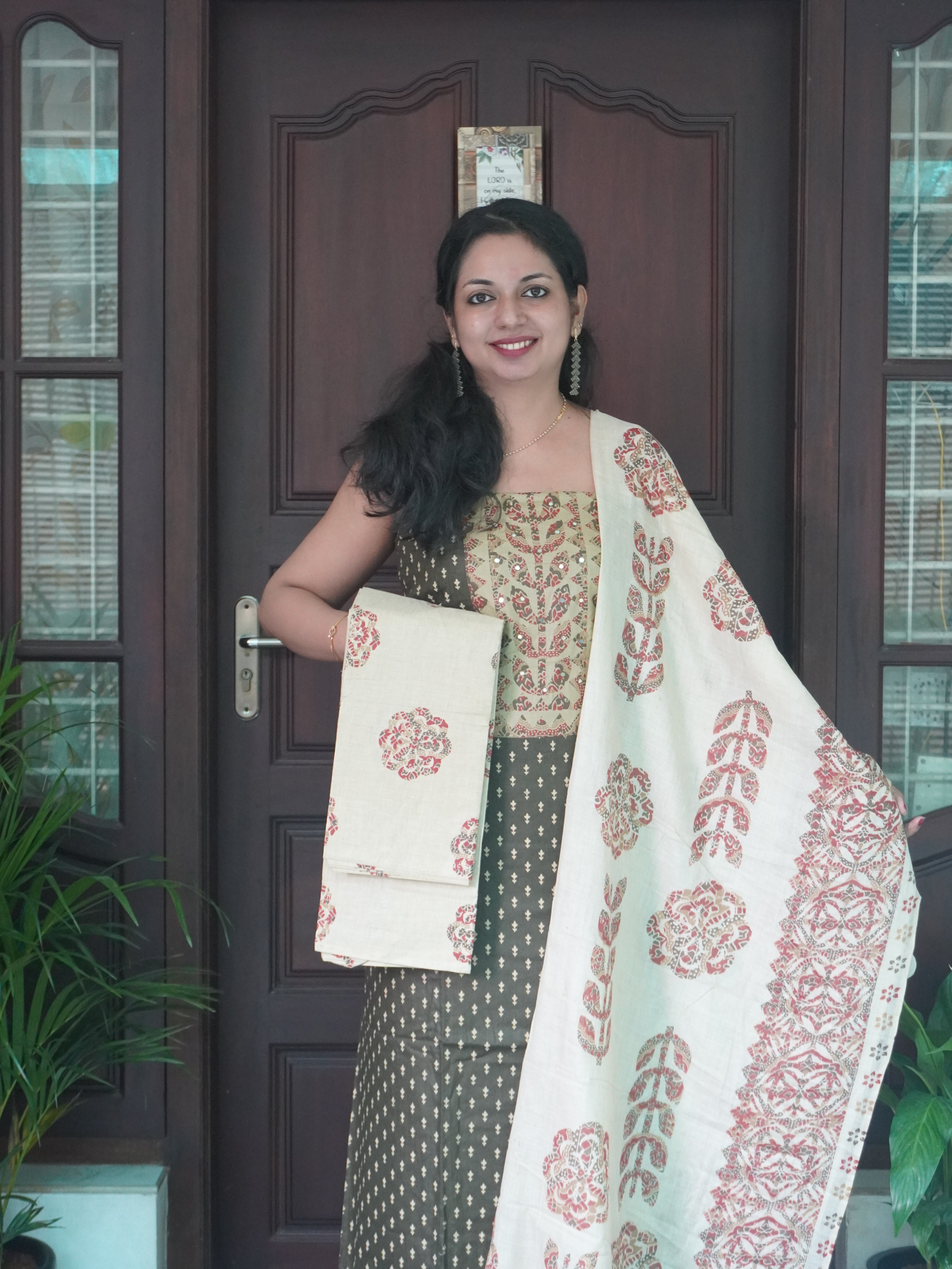 Cotton Unstitched Salwar Set- 0017