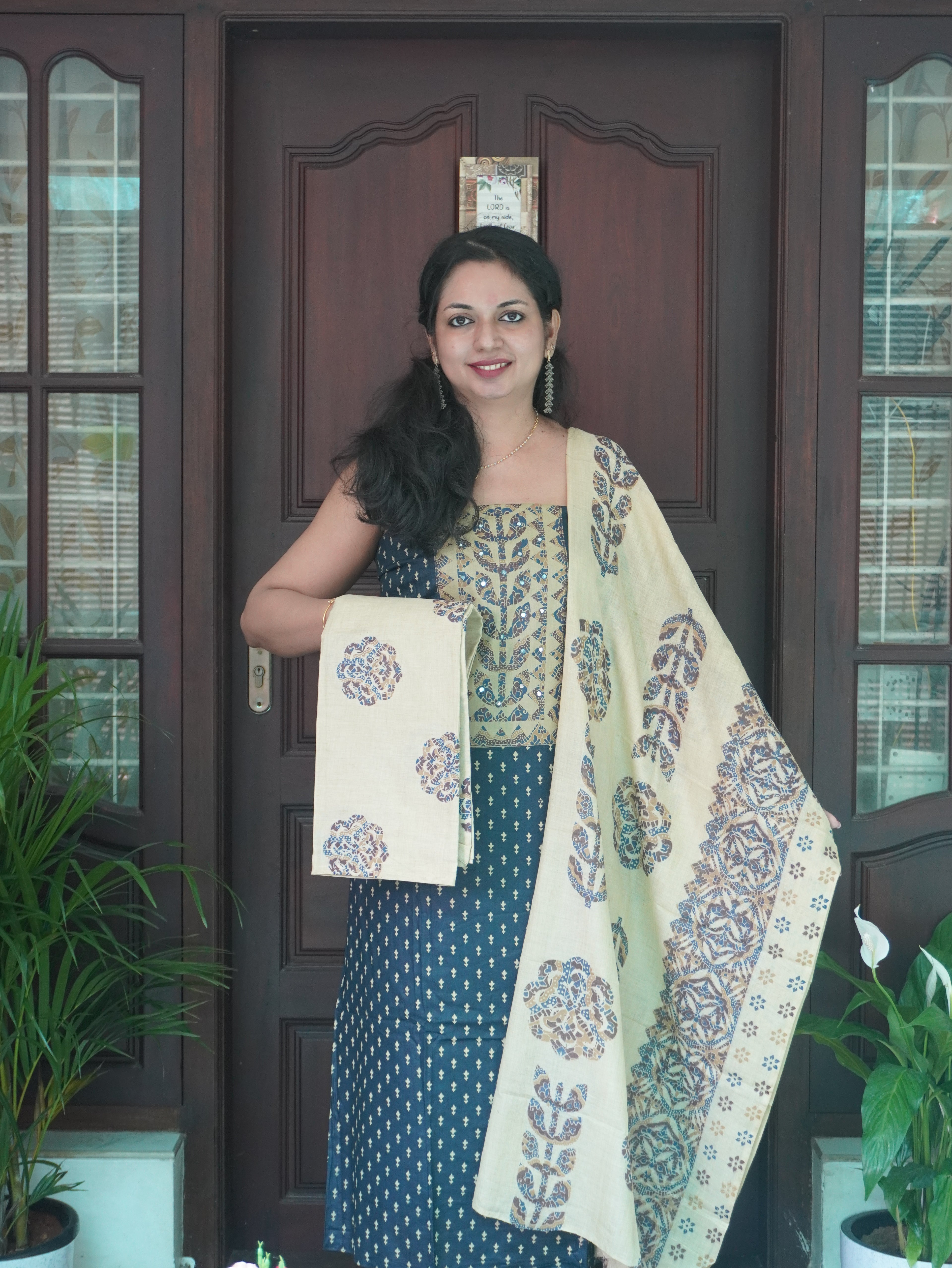 Cotton Unstitched Salwar Set- 0017