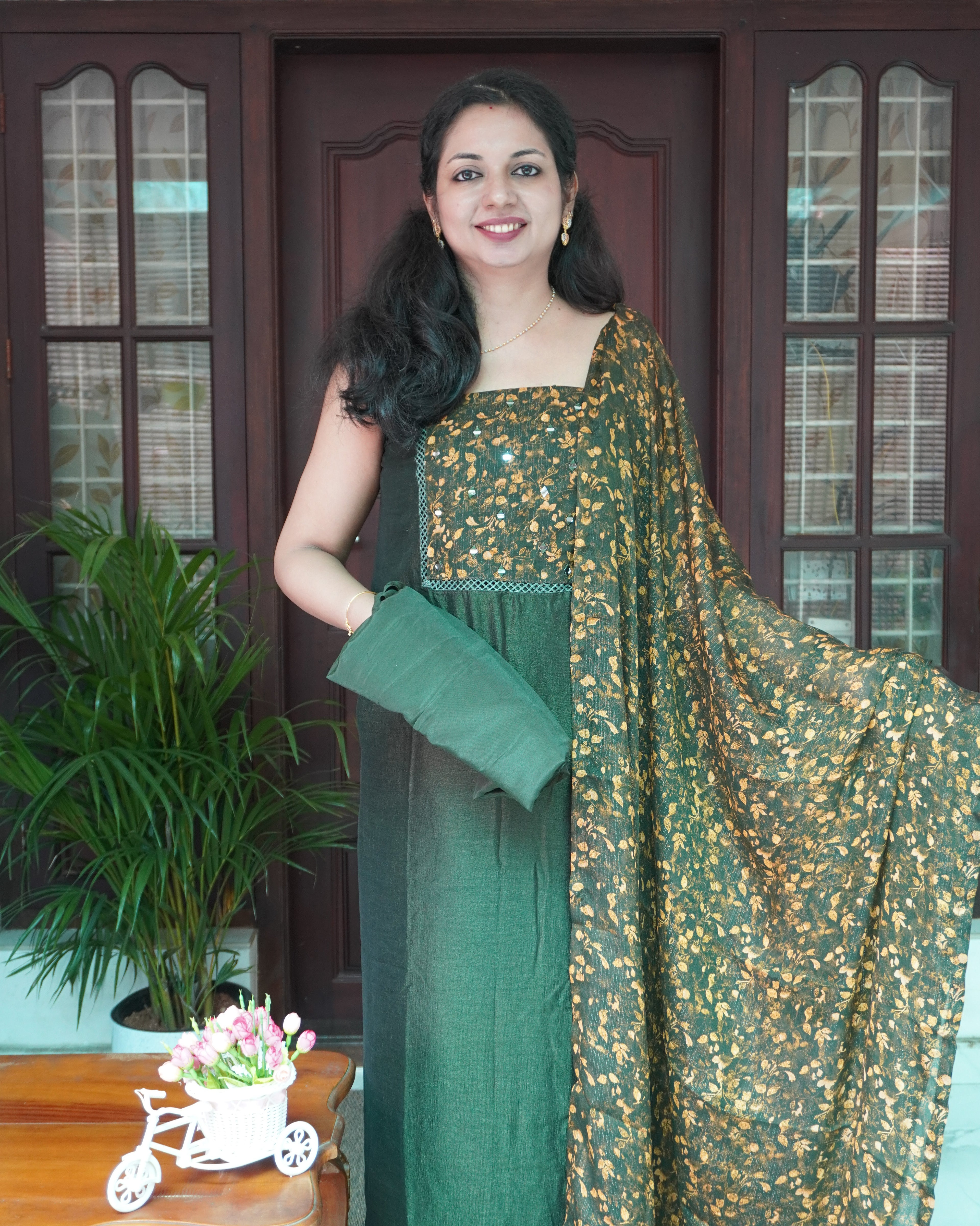 Vijithra Silk Unstitched Salwar Set- 0022