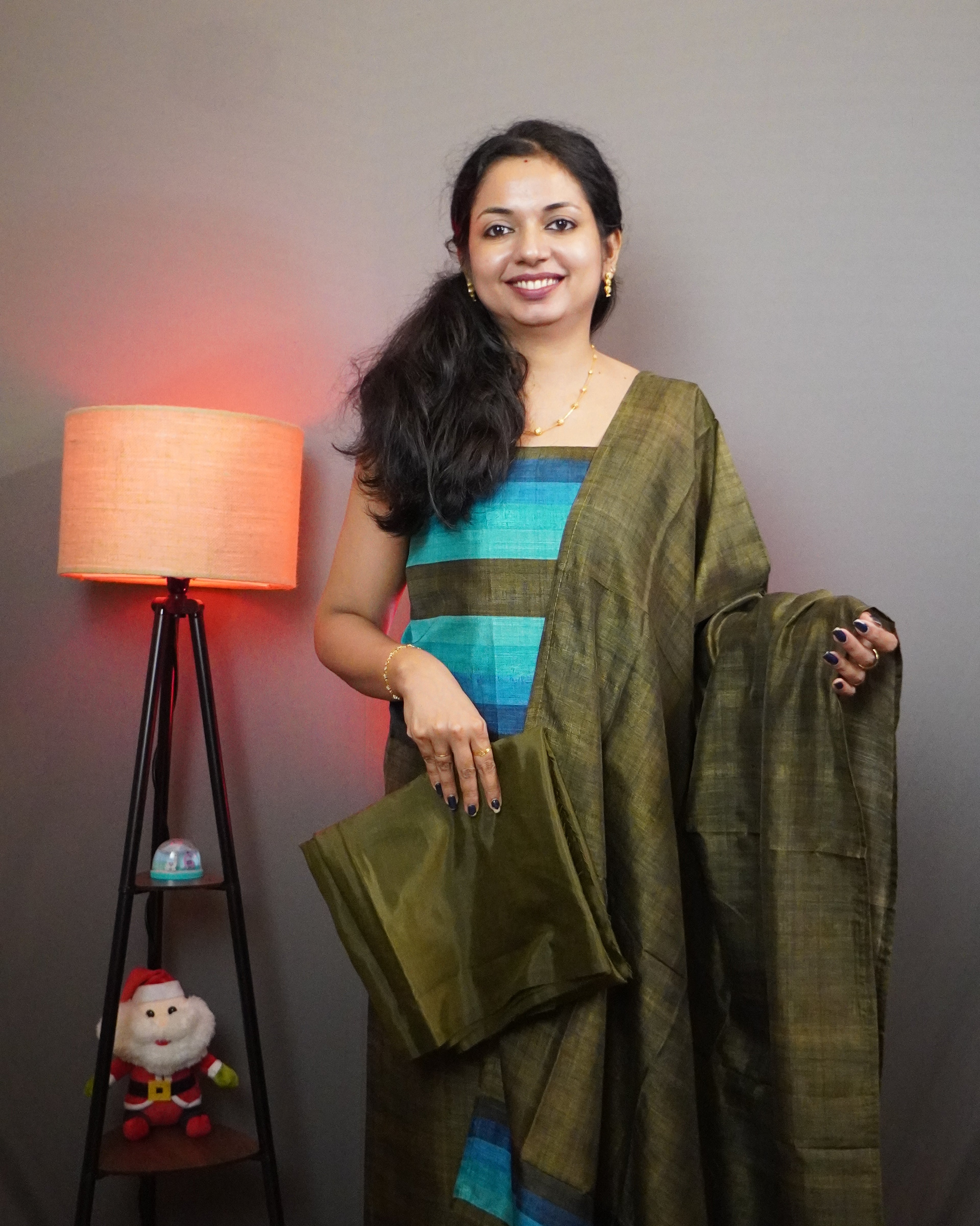 Semi Tussar Unstitched Salwar Set -0031