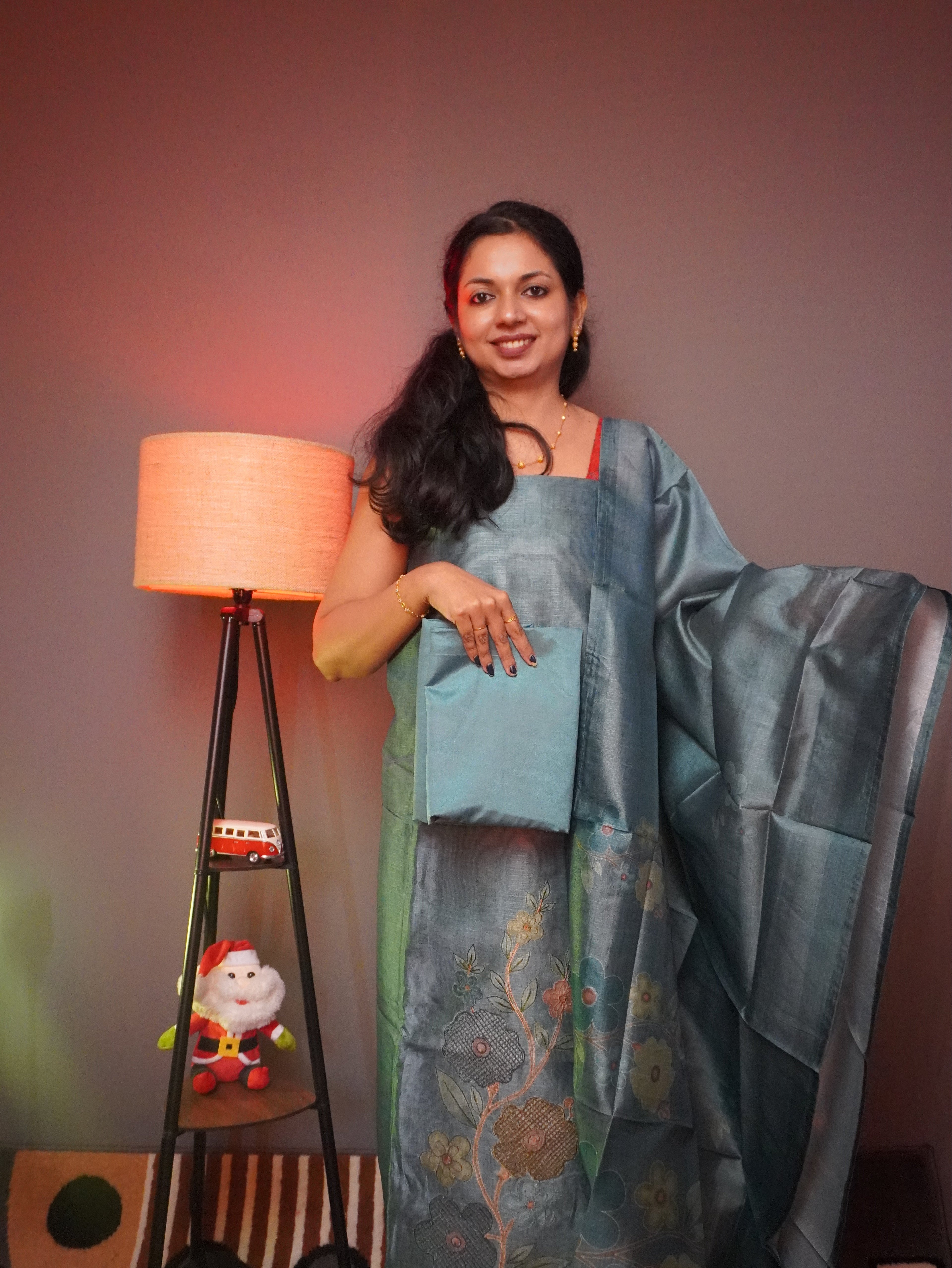 Semi Tussar Unstitched Salwar Set -0034