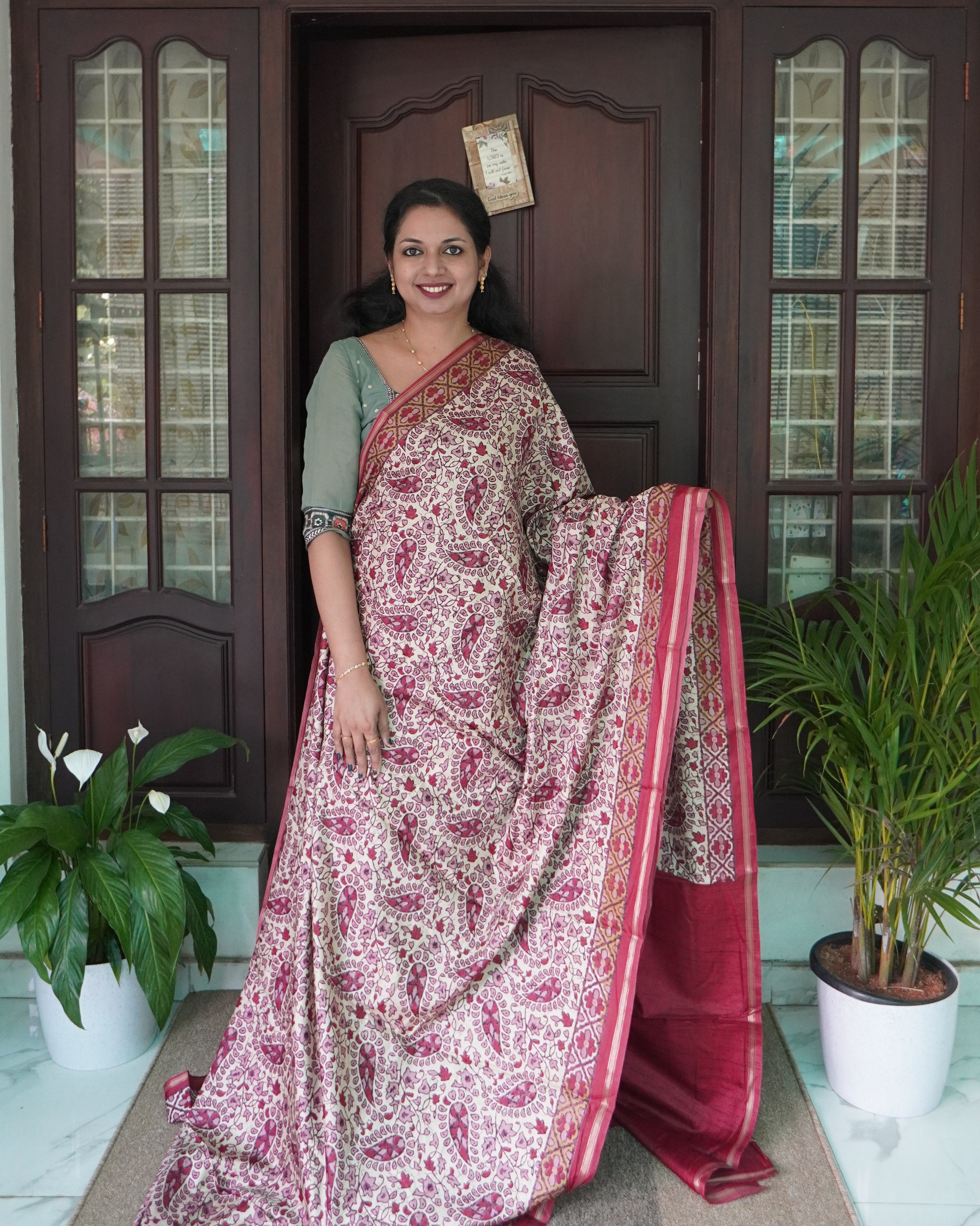 Semi Chanderi Saree -0011