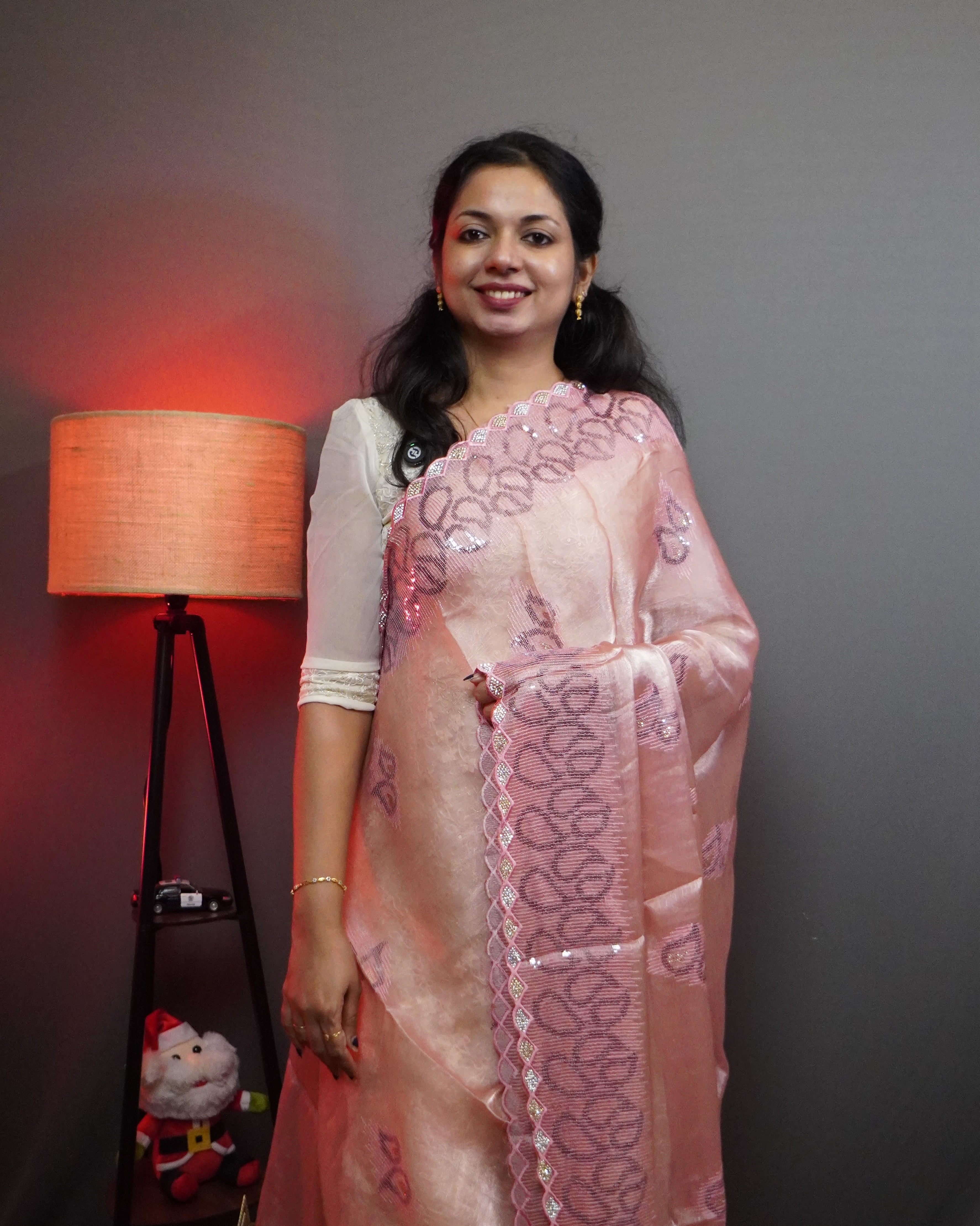 Crushed Organza Saree- 0035