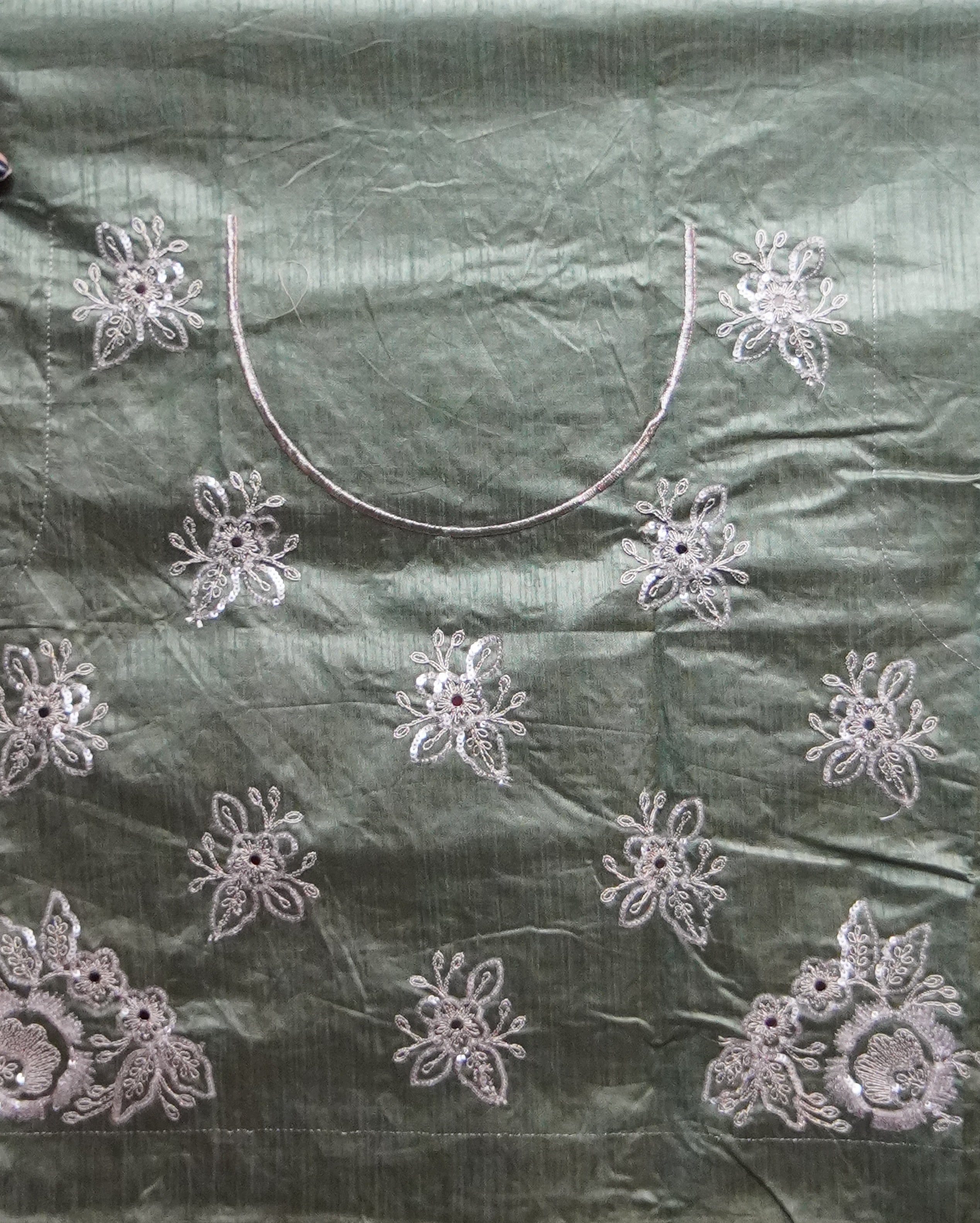 Crushed Organza Saree -0036