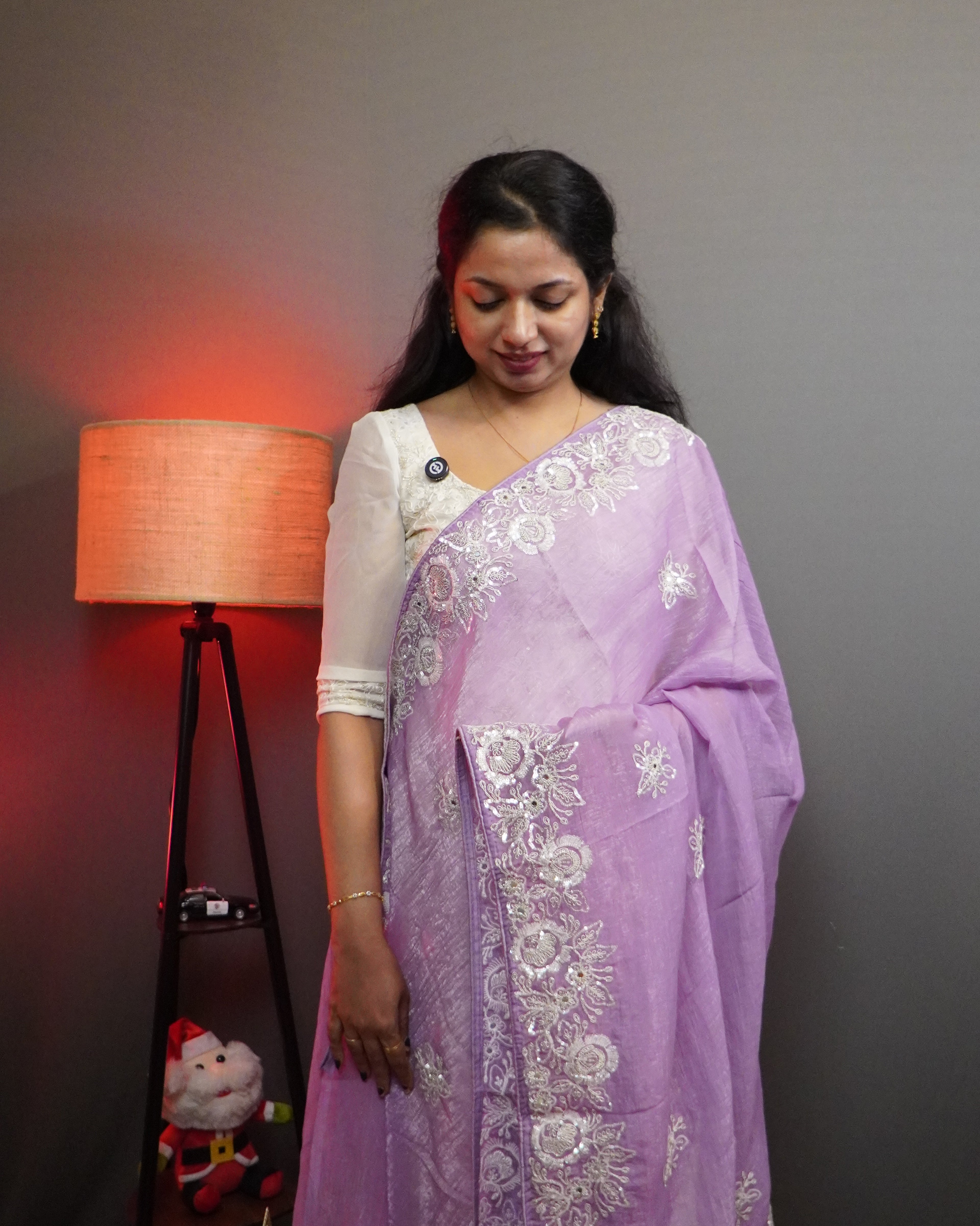 Crushed Organza Saree -0036