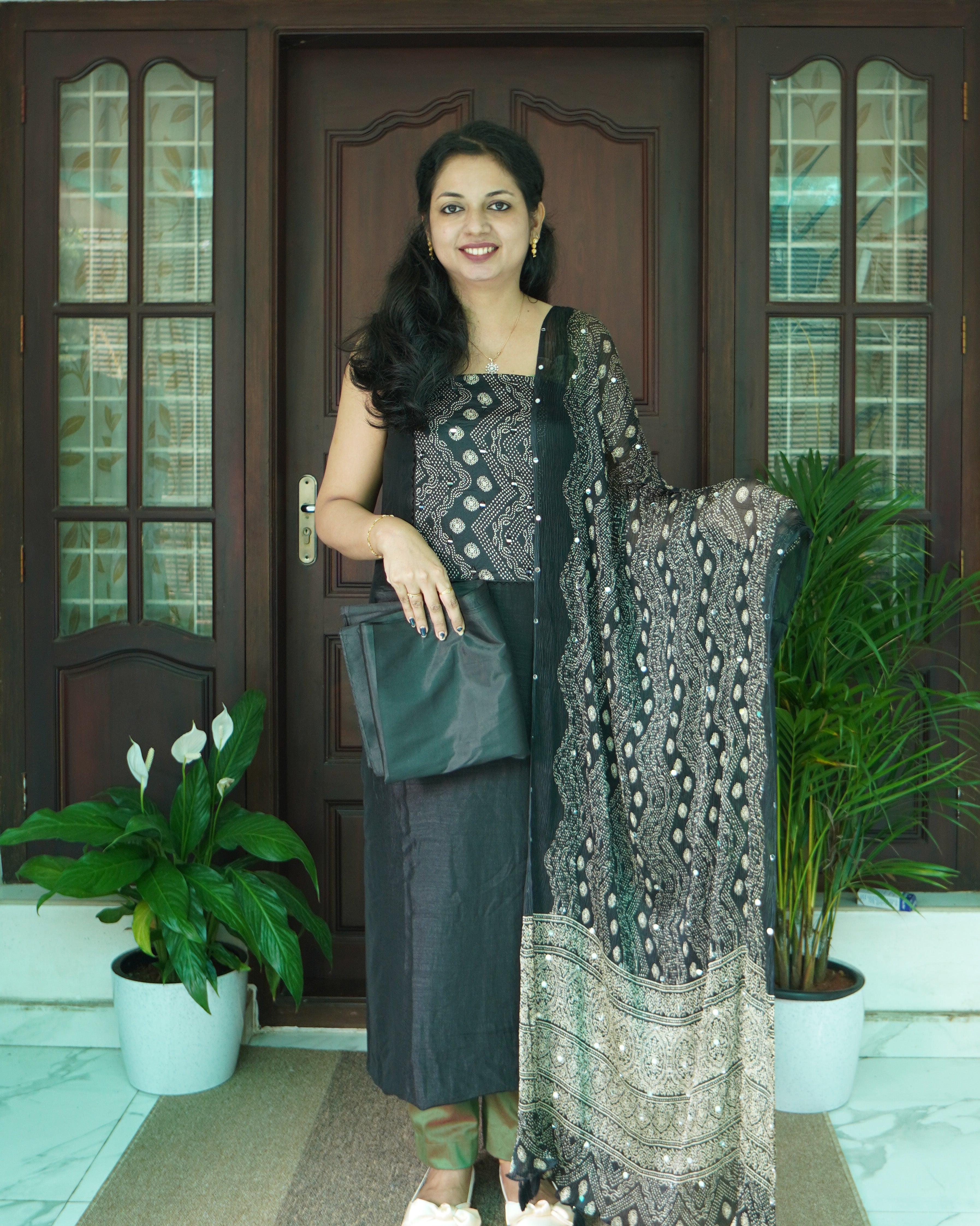 Vijithra Silk Unstitched 4 Piece Salwar Set-0039