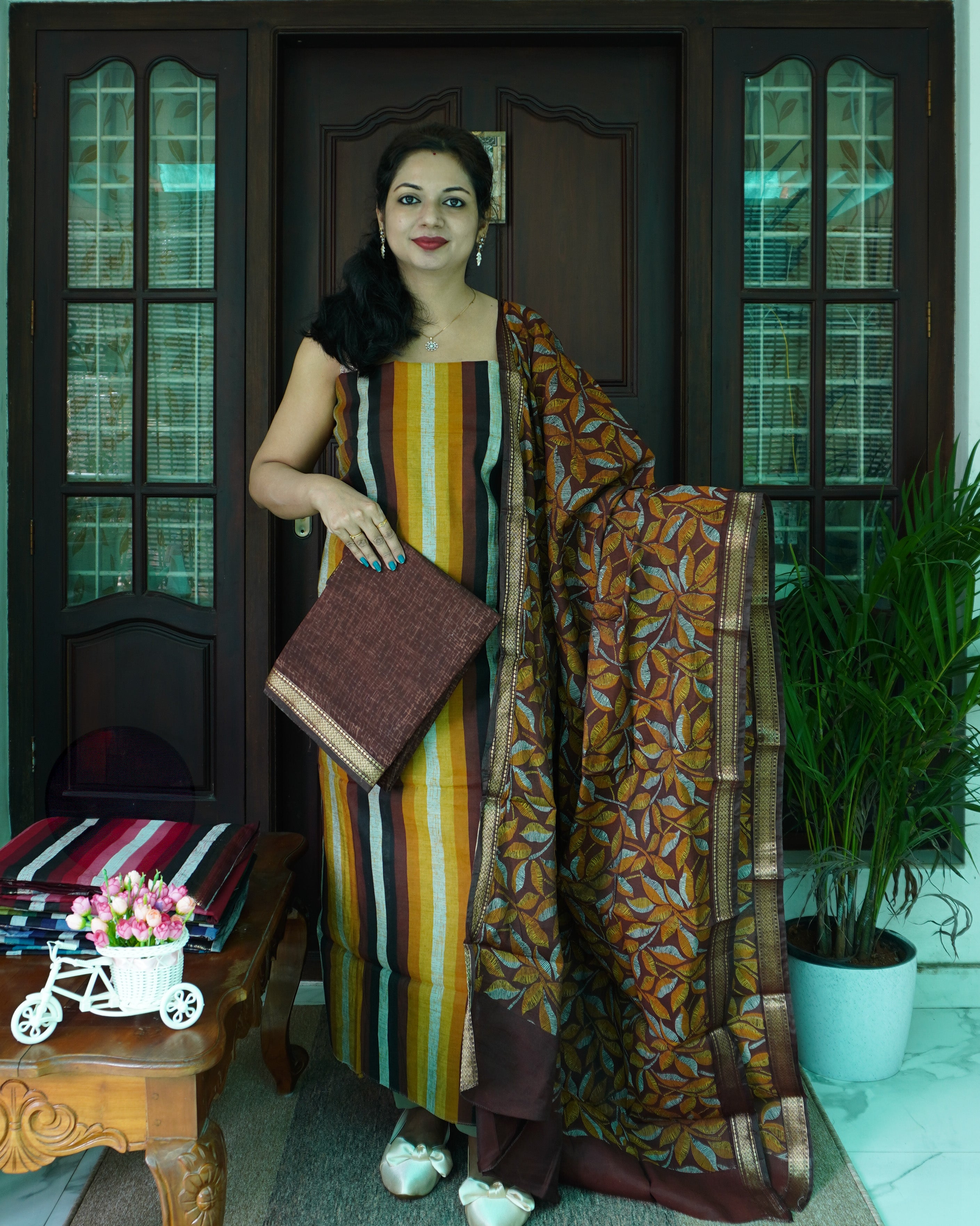 Cotton Unstitched Salwar Set-0054