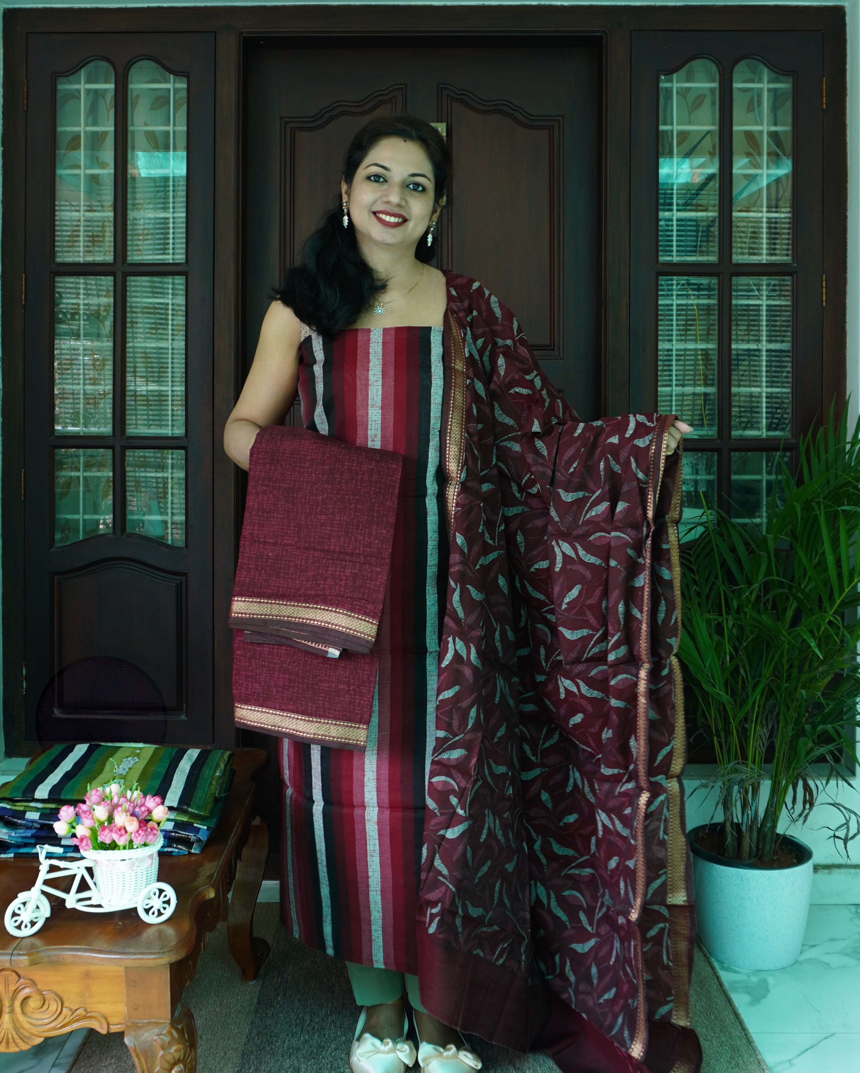 Cotton Unstitched Salwar Set-0054