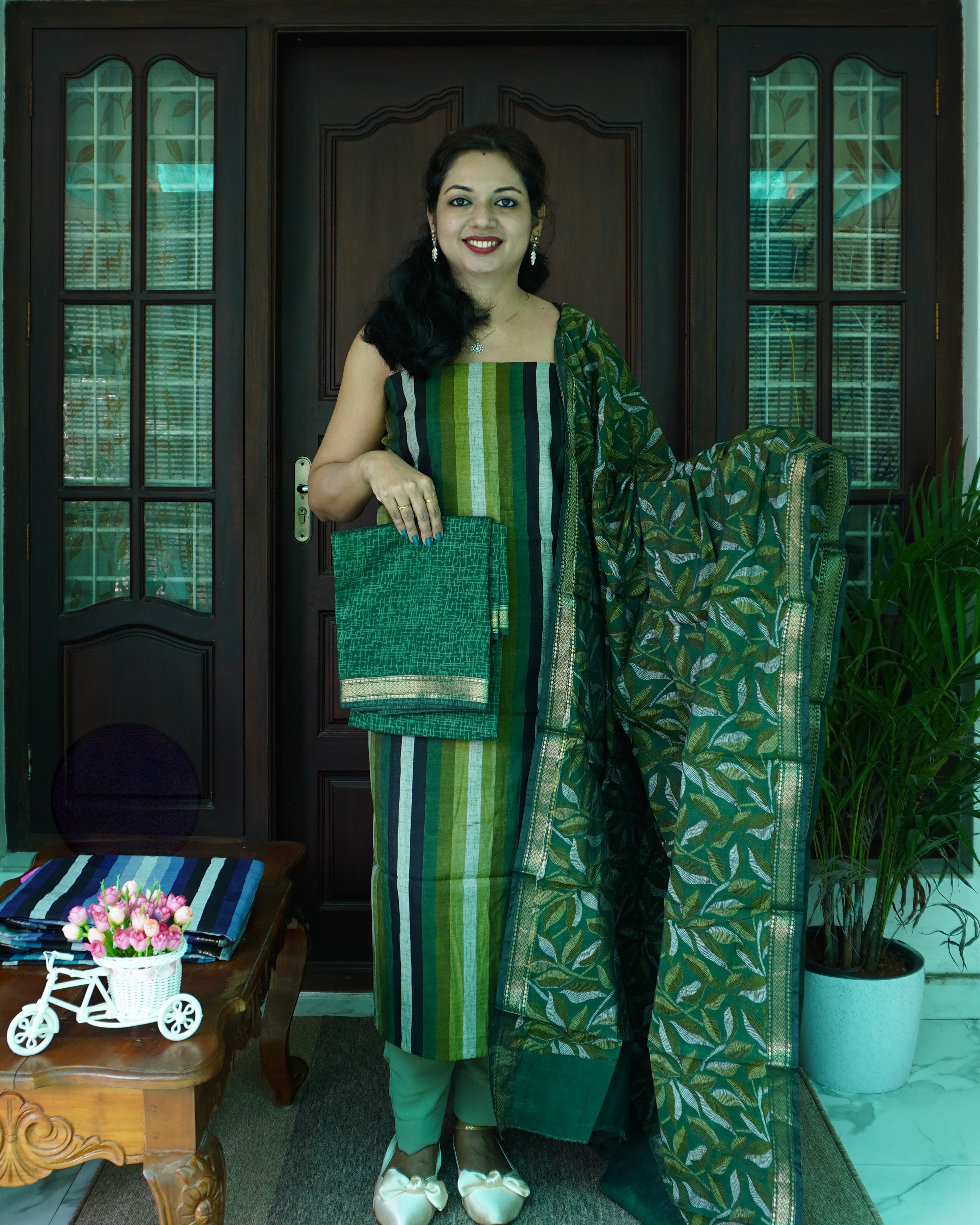 Cotton Unstitched Salwar Set-0054