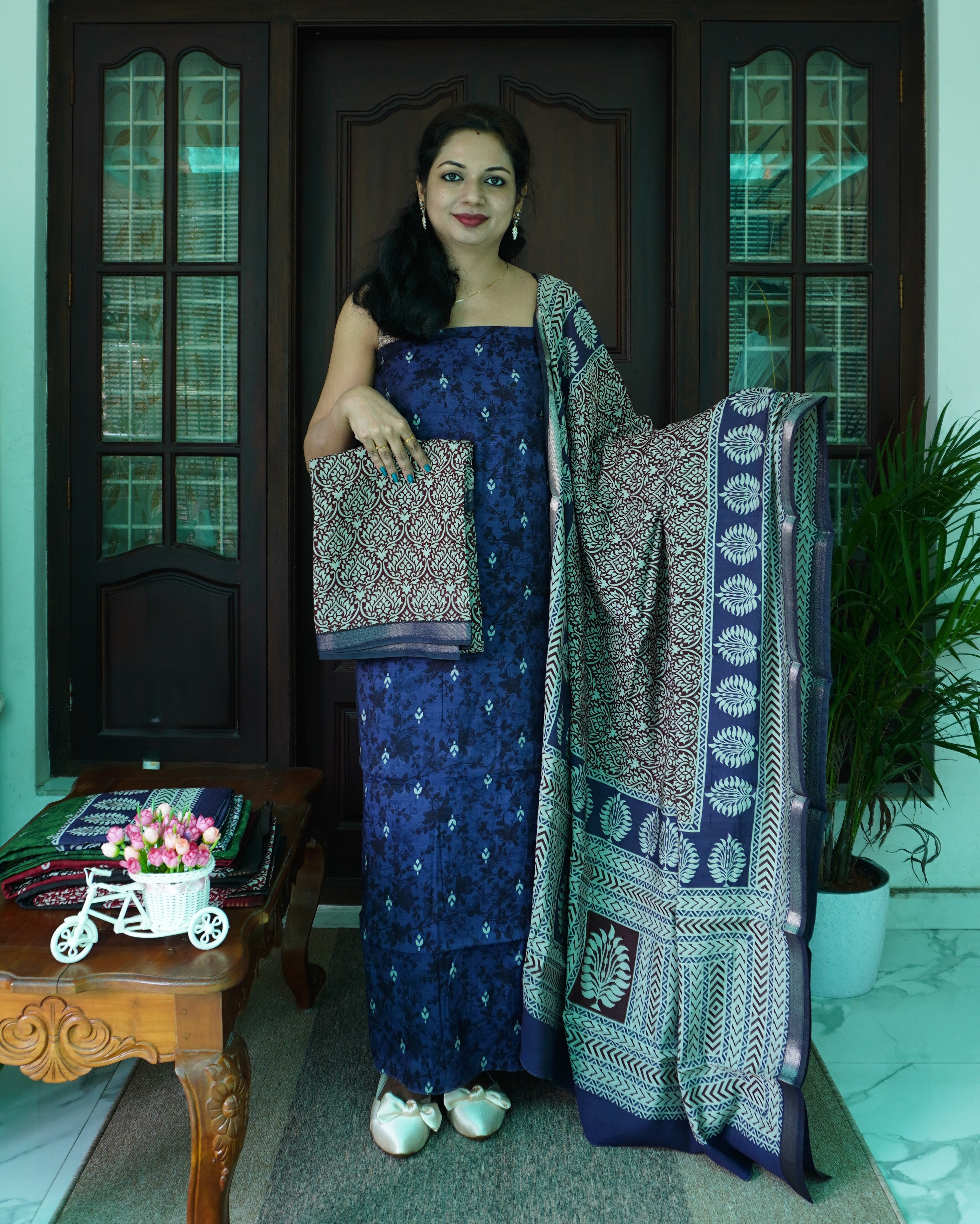 Viscose Unstitched Salwar Set-0056