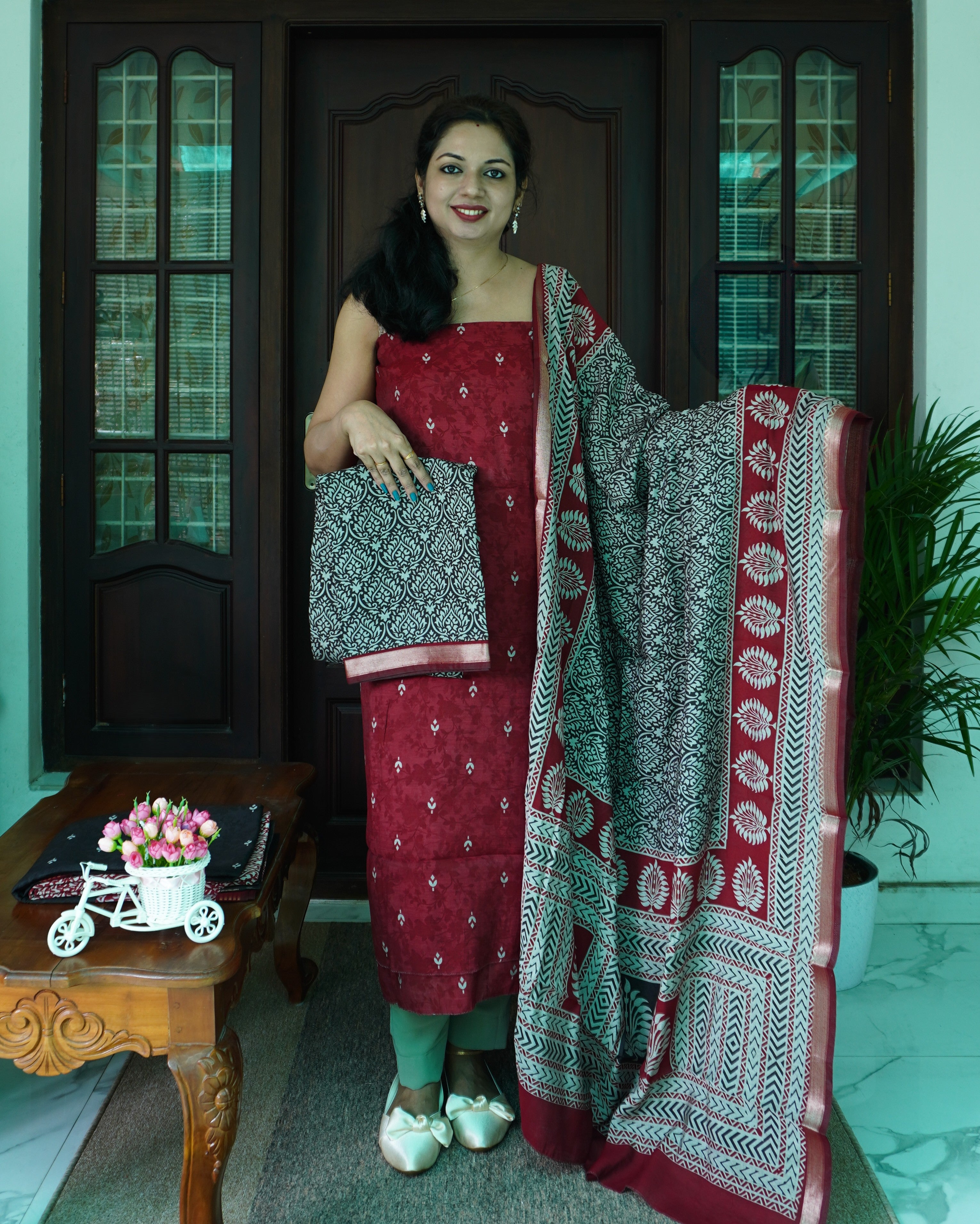 Viscose Unstitched Salwar Set-0056