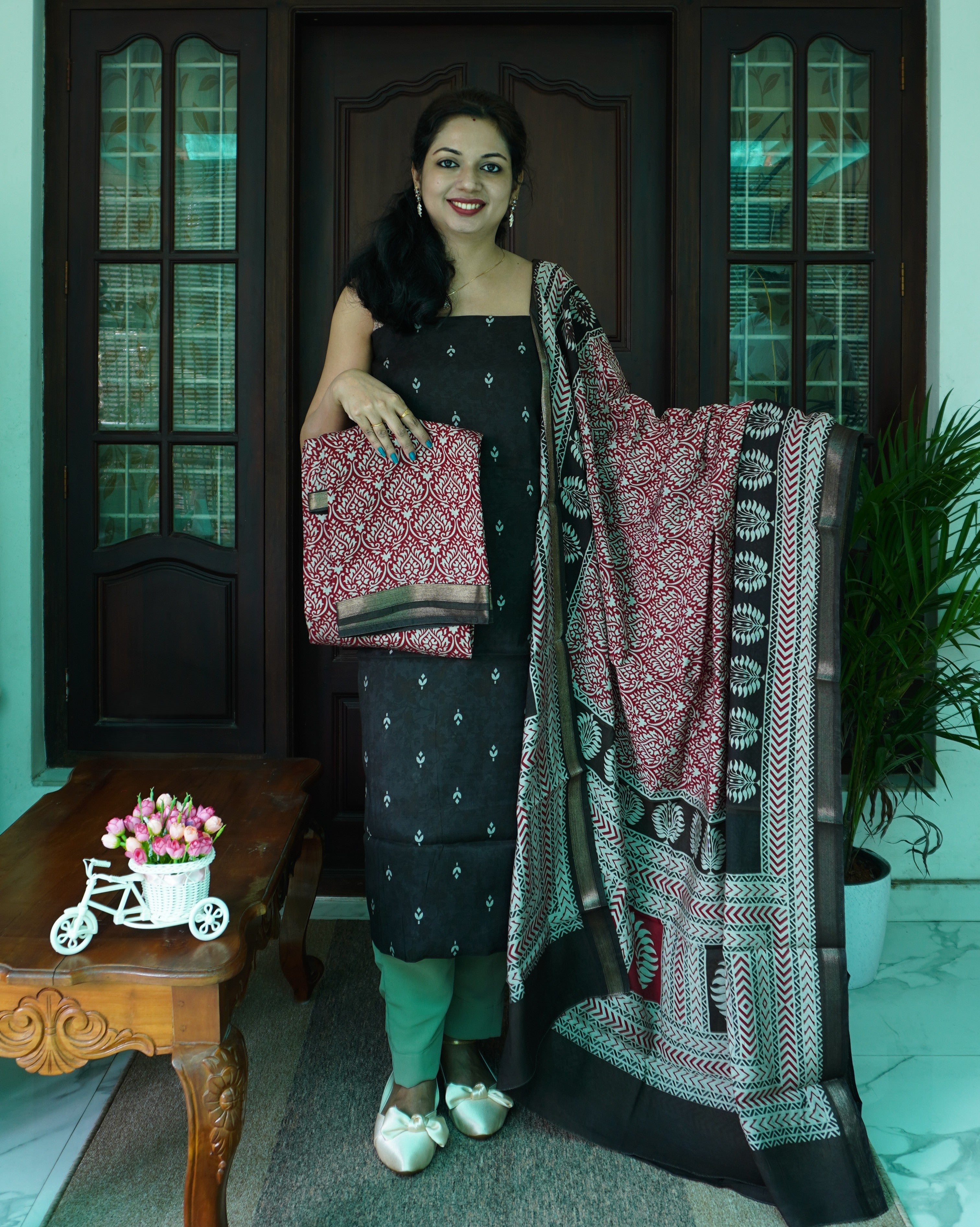 Viscose Unstitched Salwar Set-0056