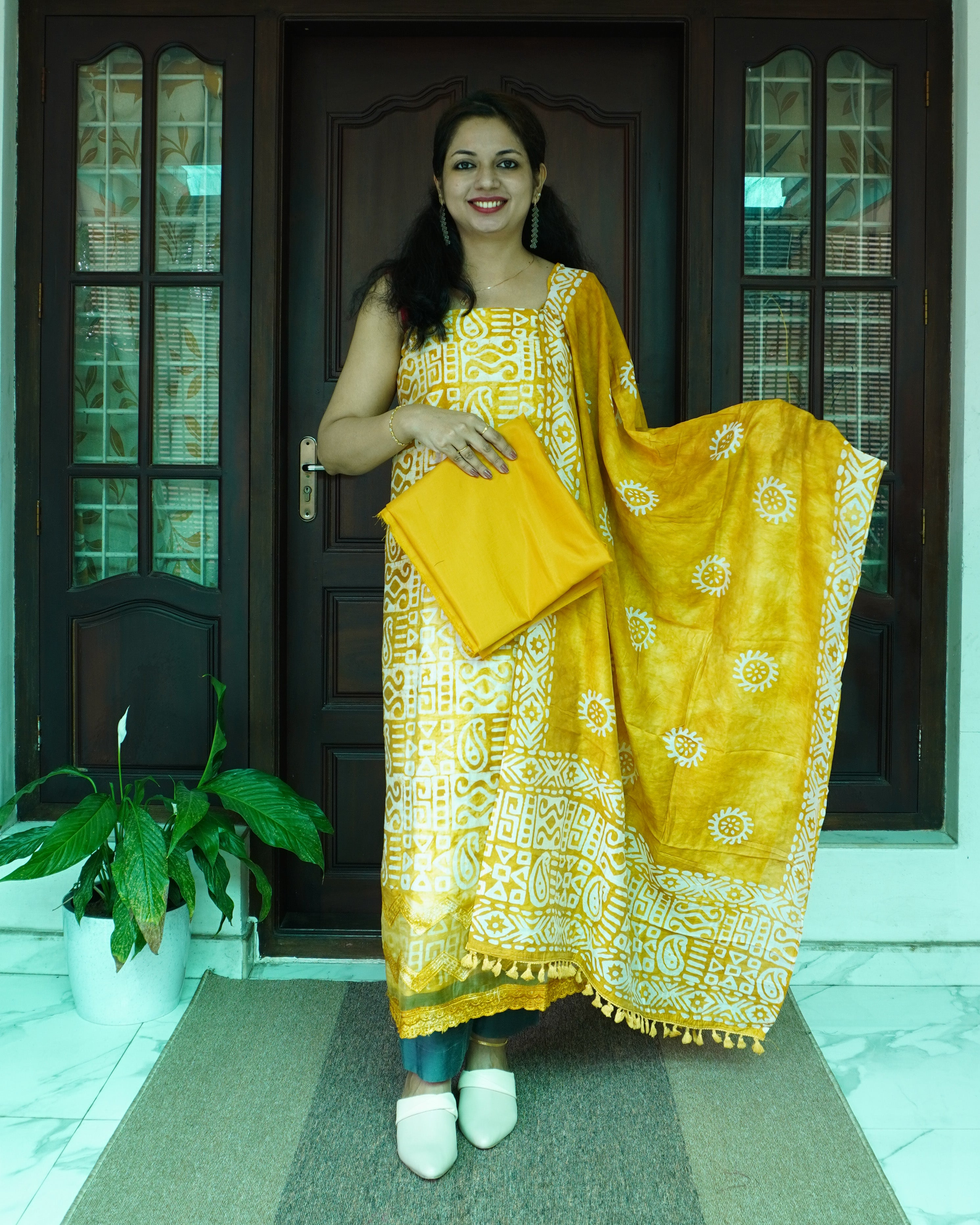 Chanderi Unstitched Salwar Set-0059