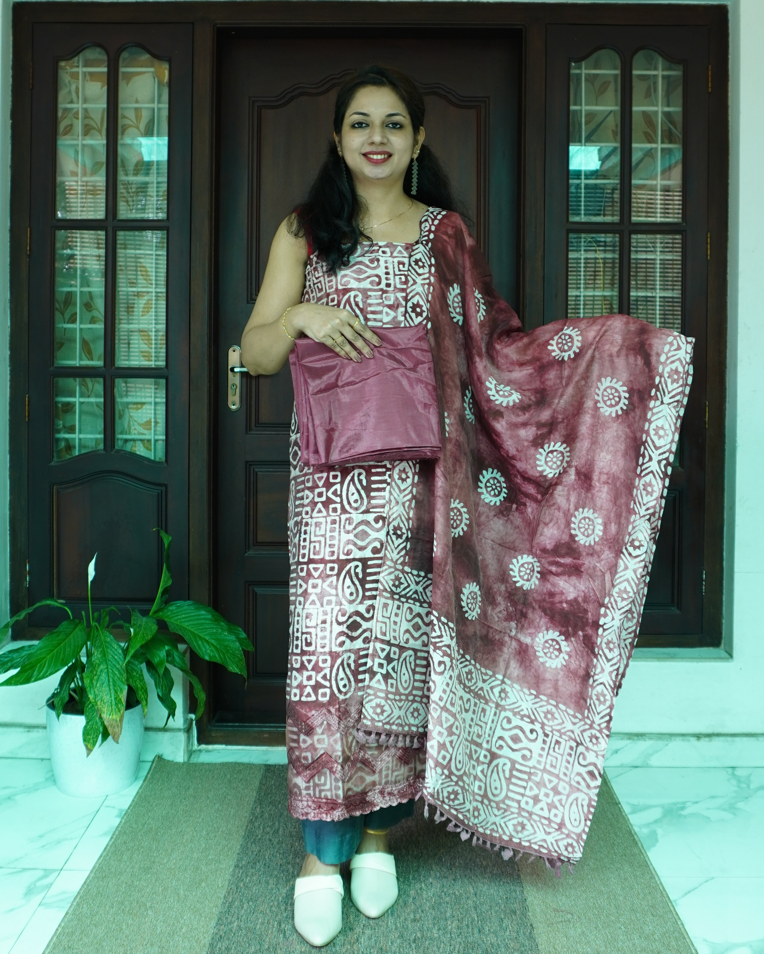 Chanderi Unstitched Salwar Set-0059