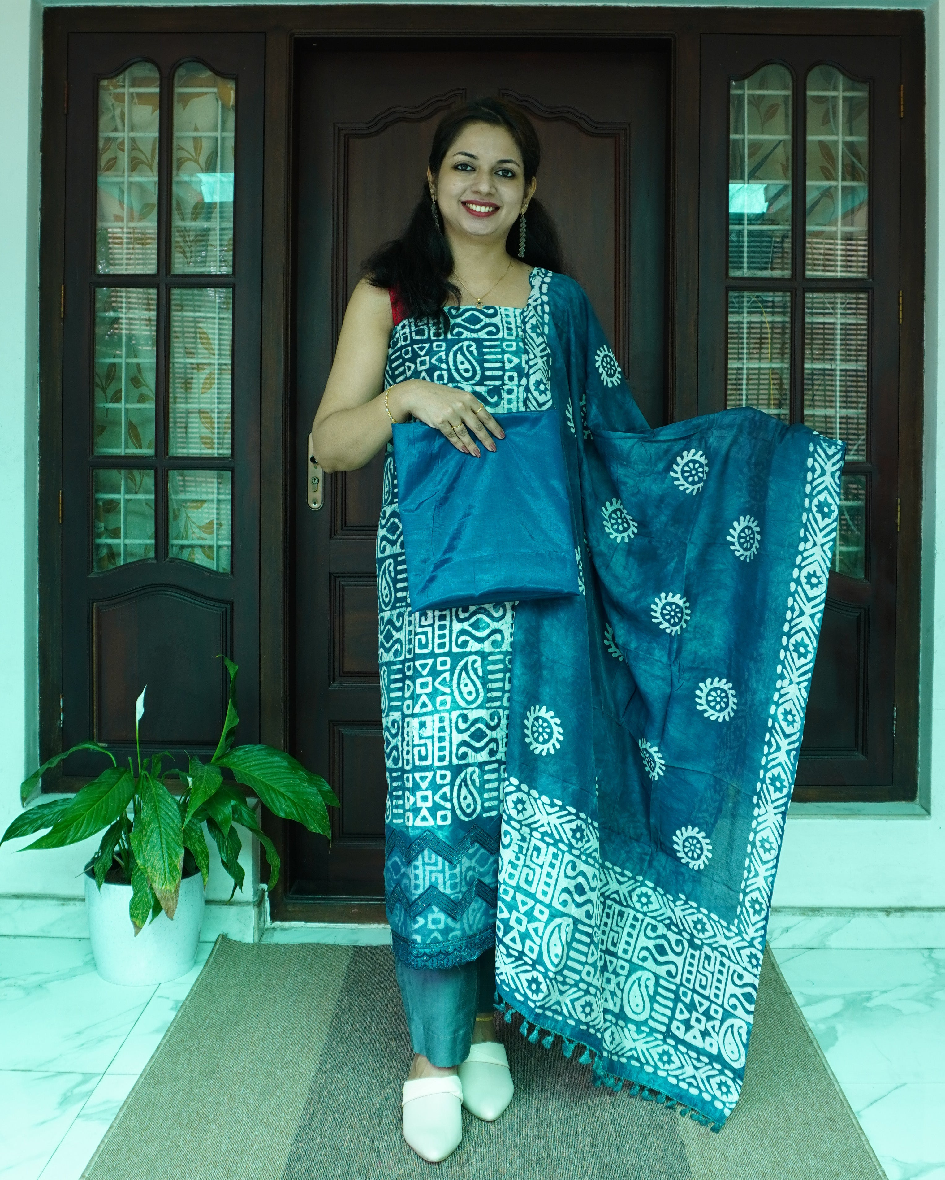 Chanderi Unstitched Salwar Set-0059
