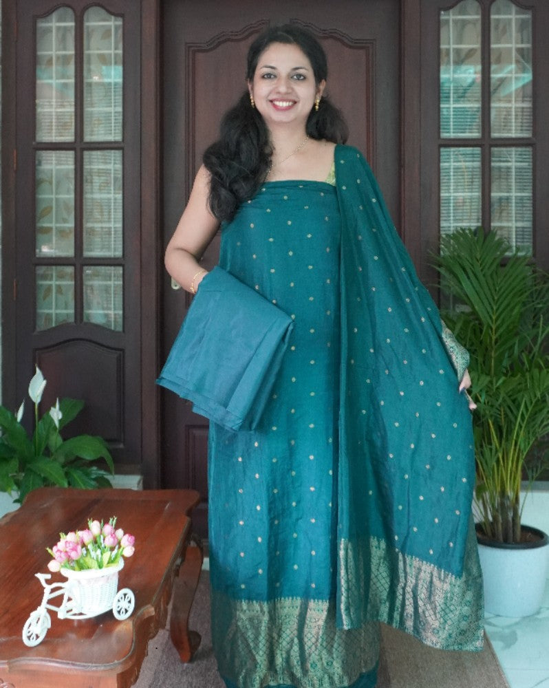 Banarasi Unstitched Salwar Set- 0024