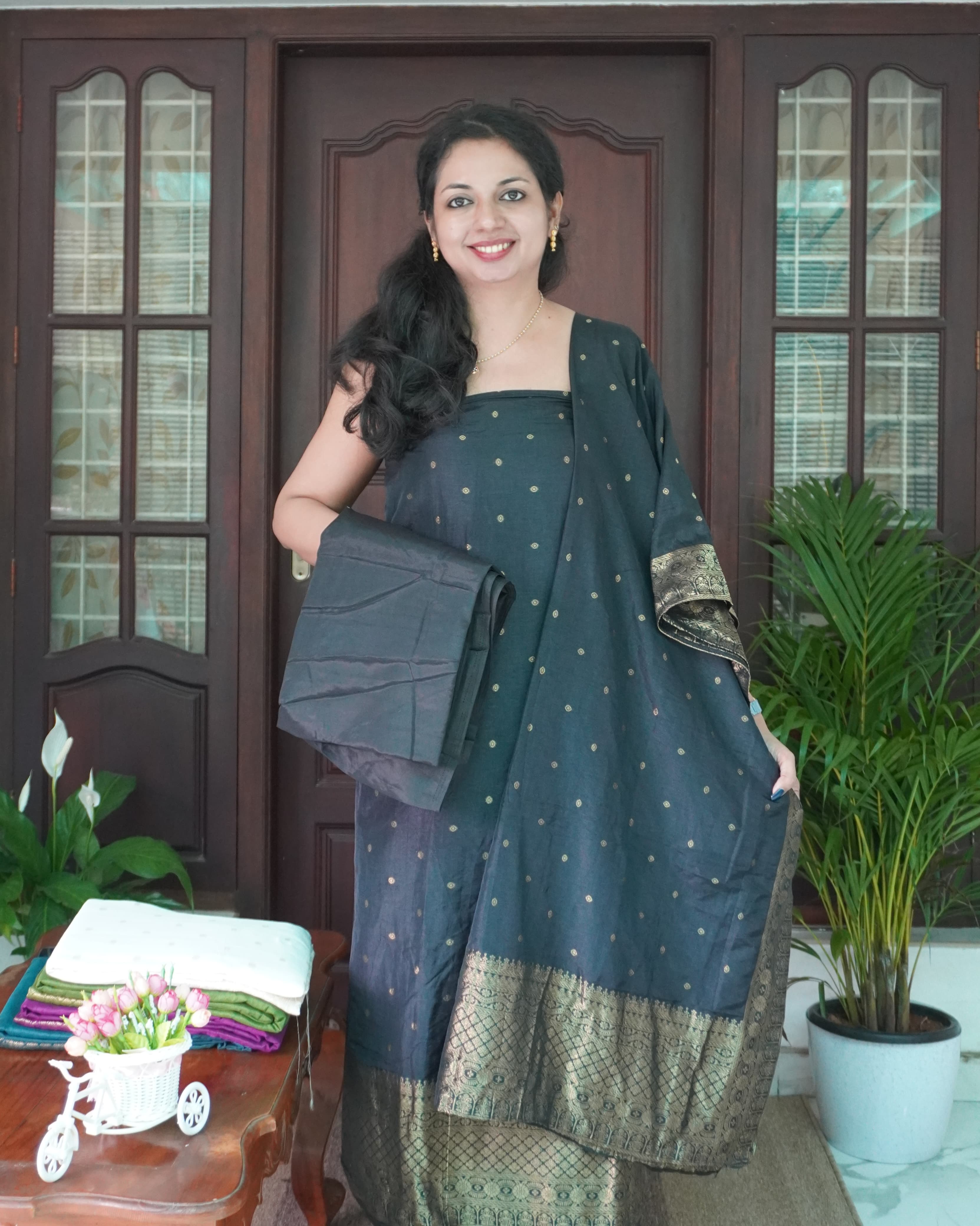 Banarasi Unstitched Salwar Set- 0024