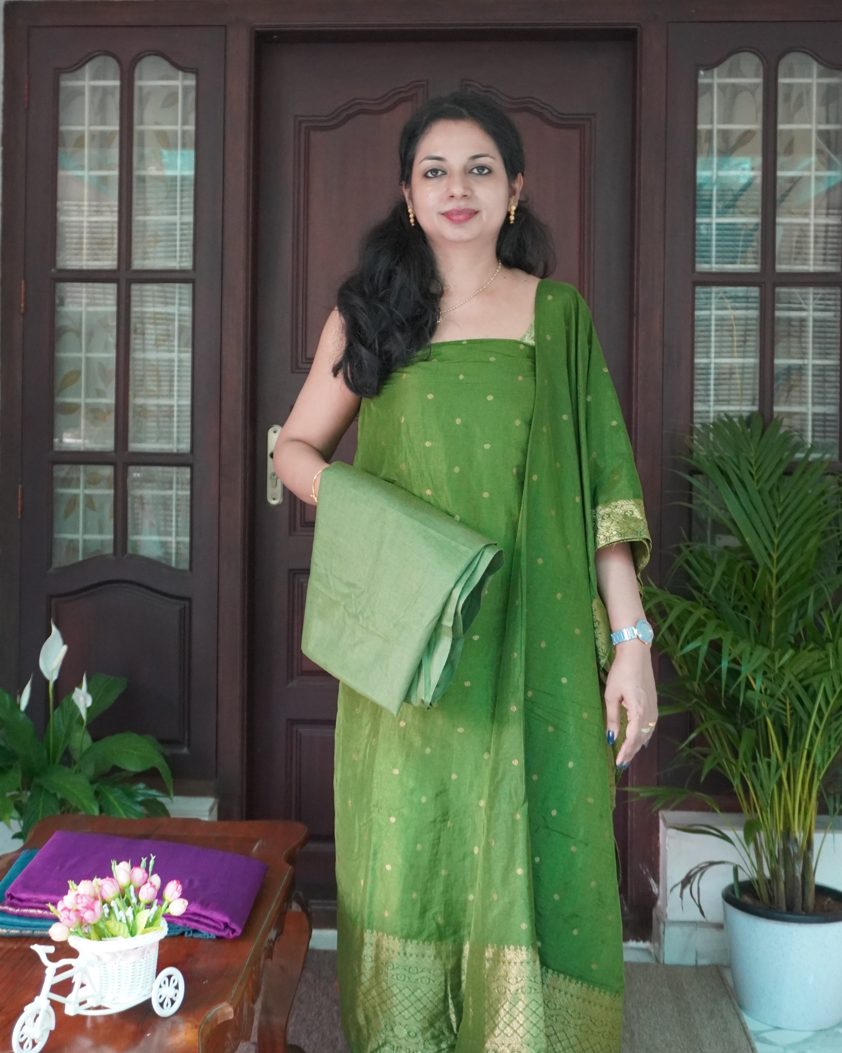 Banarasi Unstitched Salwar Set- 0024